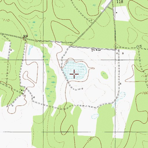 Topographic Map of Hagan Pond Dam, GA