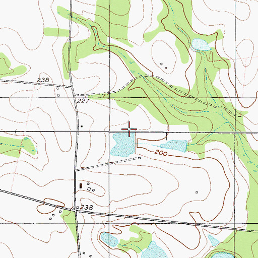 Topographic Map of Robinson Pond Dam, GA