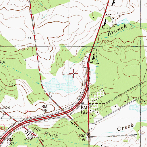 Topographic Map of Robinson Pond Dam, GA