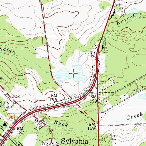 Topographic Map of Robinson Pond, GA