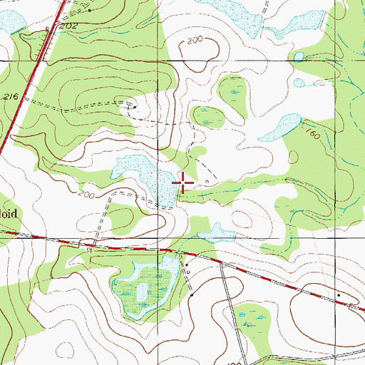 Topographic Map of Nelson Pond Dam, GA