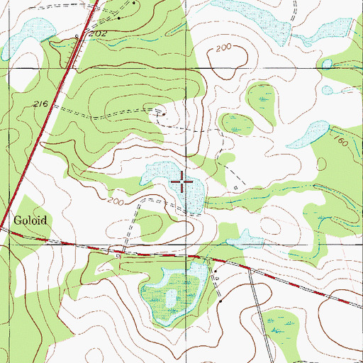 Topographic Map of Nelson Pond, GA