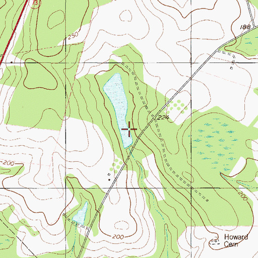 Topographic Map of Blalock Pond Dam, GA