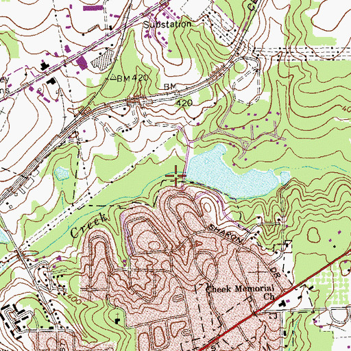 Topographic Map of Hancock Lake Dam, GA