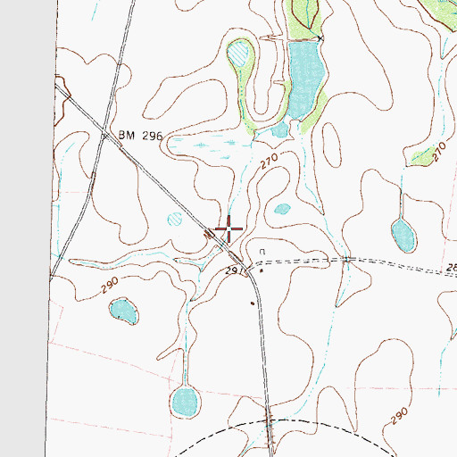 Topographic Map of Gill Pace Lake Dam, GA