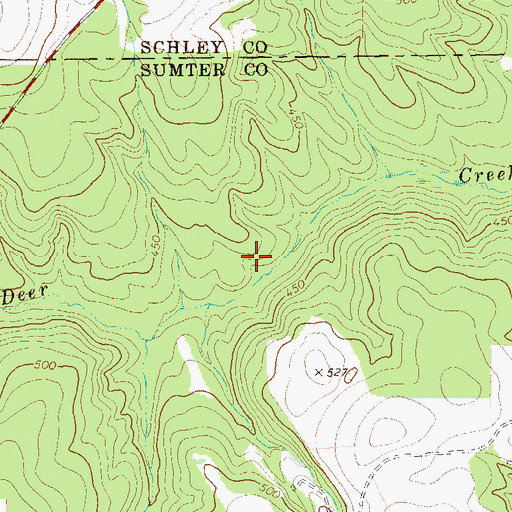 Topographic Map of David Gwest Lake Dam, GA