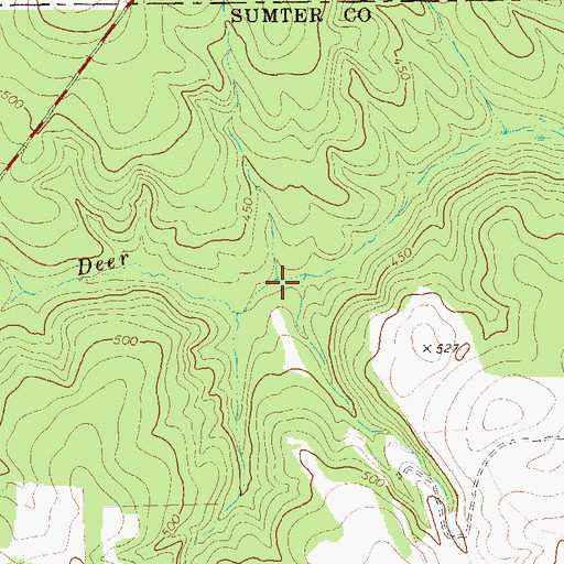 Topographic Map of David Gwest Lake, GA