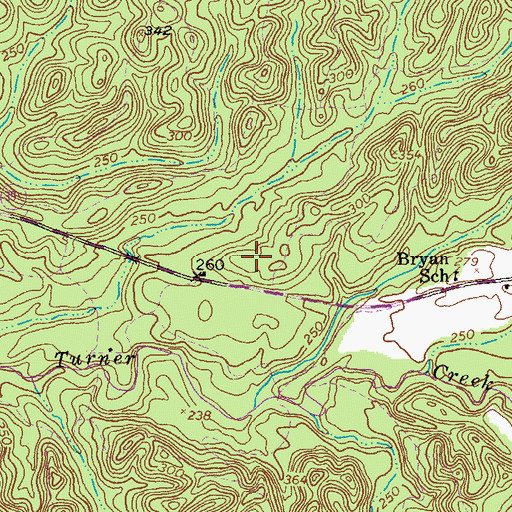 Topographic Map of Taylor Lake, GA