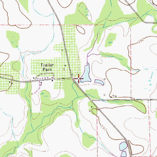 Topographic Map of Virgil Holmen Lake Dam, GA