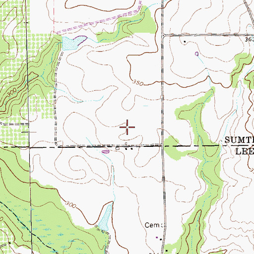 Topographic Map of Wells Millpond Dam, GA