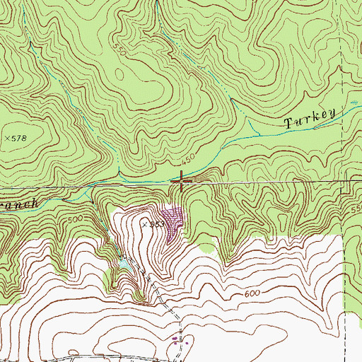 Topographic Map of Wells Lake, GA