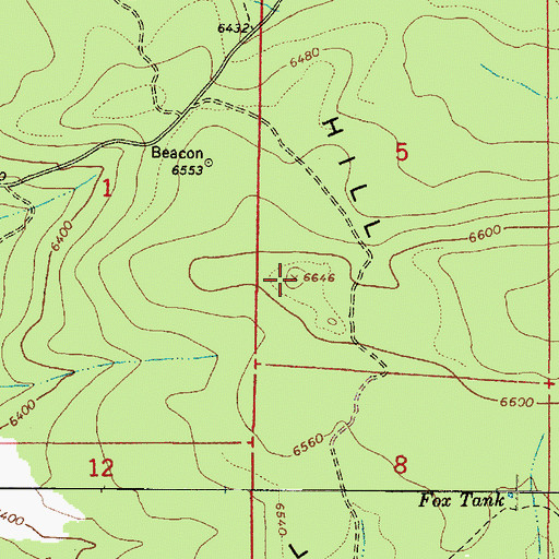 Topographic Map of Schnebly Hill, AZ
