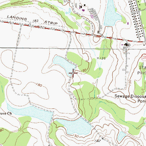 Topographic Map of Wallace Pond Dam, GA