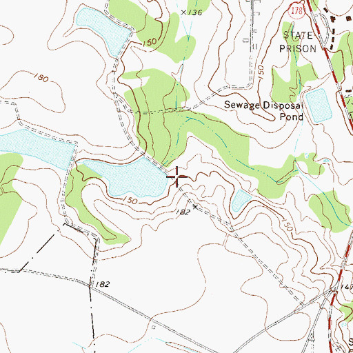 Topographic Map of Downstream Twin Pond Dam, GA