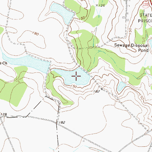 Topographic Map of Downstream Twin Pond, GA