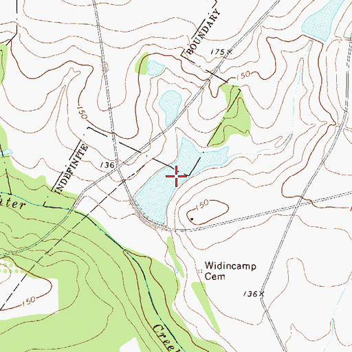 Topographic Map of Big Club House Pond, GA
