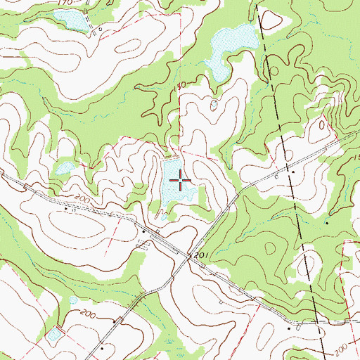 Topographic Map of Rogers Lake, GA