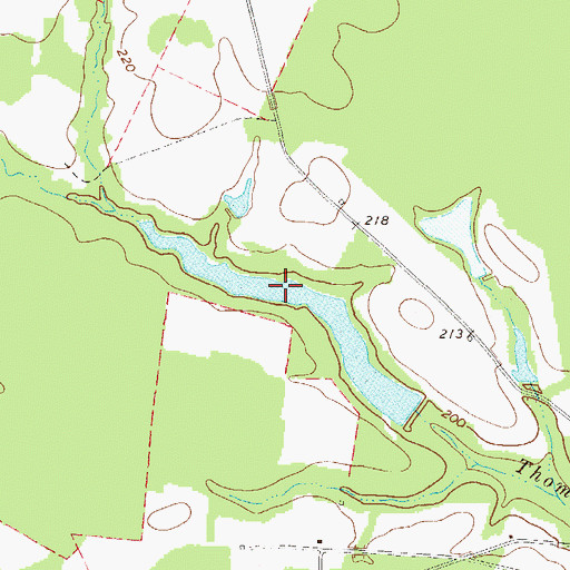 Topographic Map of Dixon Lake, GA