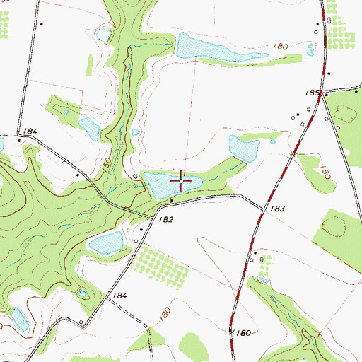 Topographic Map of Durrence Lake, GA