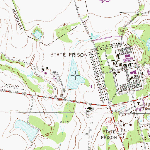 Topographic Map of Chicken Yard Pond, GA