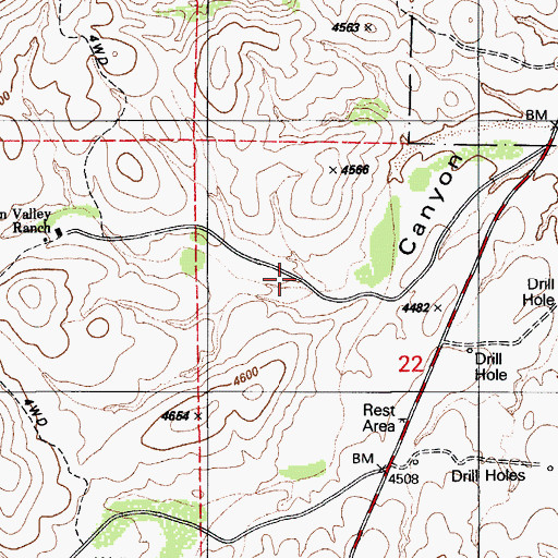 Topographic Map of Scholefield Canyon, AZ
