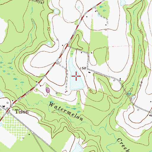 Topographic Map of Surrencys Pond, GA