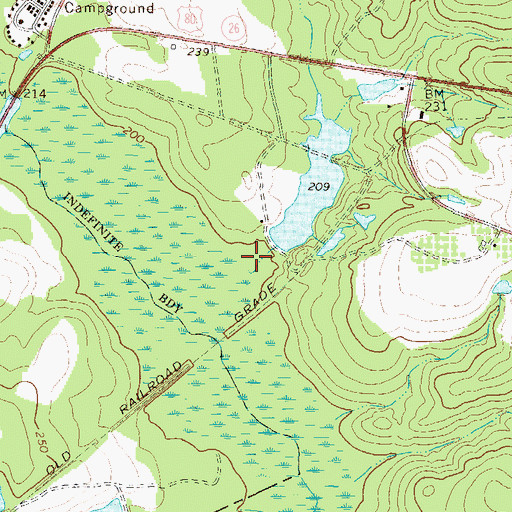 Topographic Map of Brazwell Pond Dam, GA