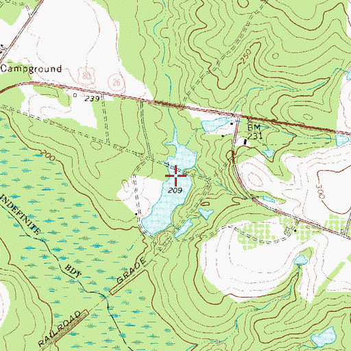 Topographic Map of Brazwell Pond, GA