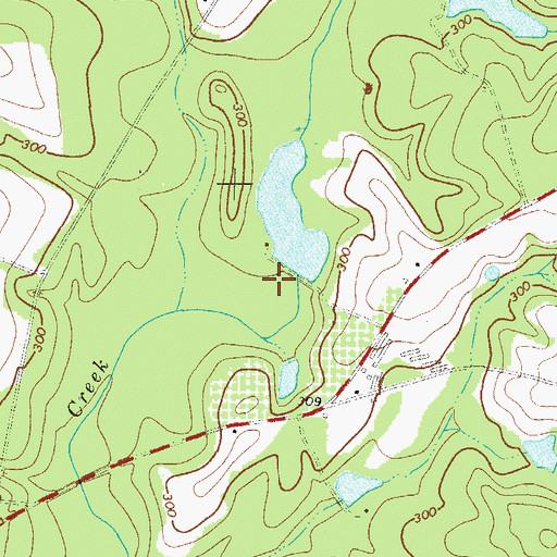 Topographic Map of Durden Dam, GA