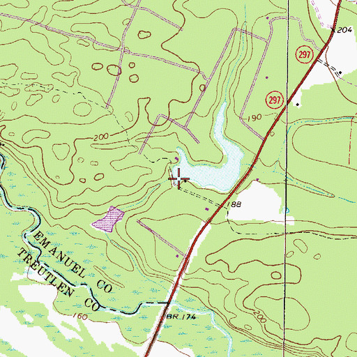 Topographic Map of Smith Lake Dam, GA