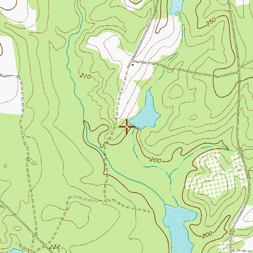 Topographic Map of Youngblood Lake Dam, GA