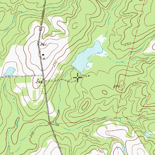 Topographic Map of Rountree Dam, GA