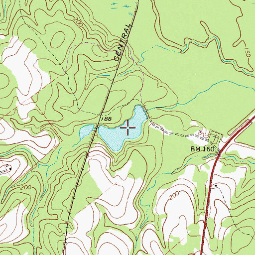Topographic Map of Gainer Corporation Lake, GA