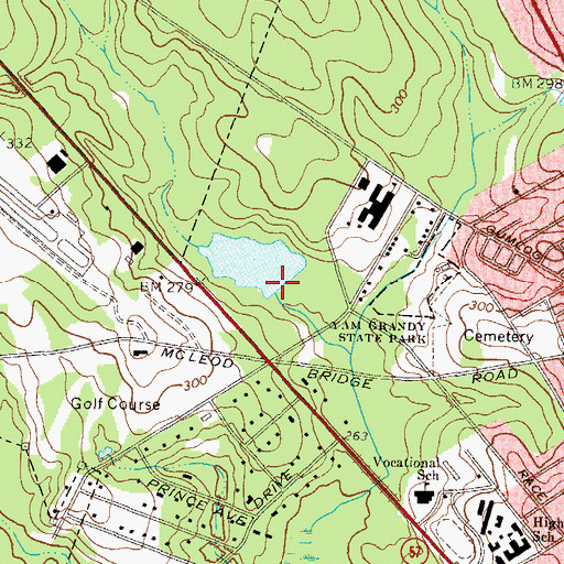 Topographic Map of Watson Dam, GA