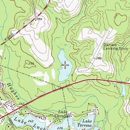 Topographic Map of Daniels Pond, GA