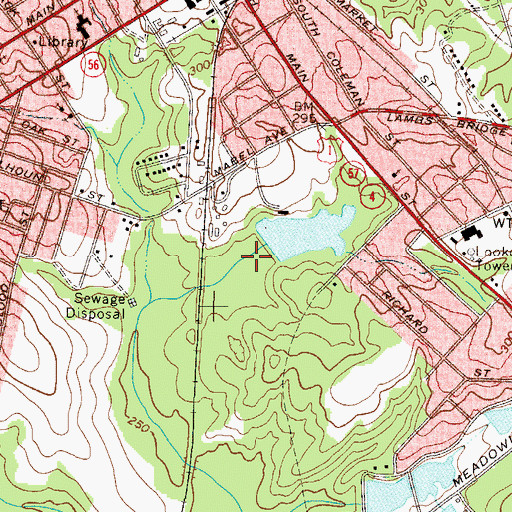 Topographic Map of Youmans Lake Dam, GA