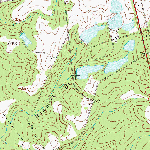 Topographic Map of Riner Dam West, GA