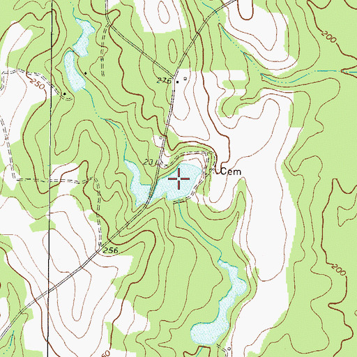 Topographic Map of Coleman Lake, GA