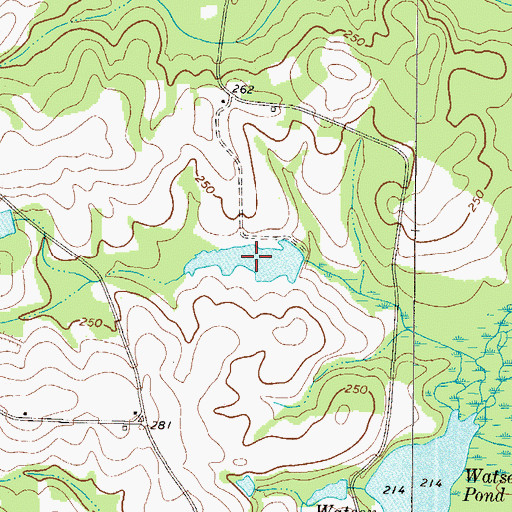 Topographic Map of Johnson Lake, GA