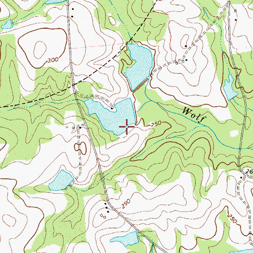 Topographic Map of Brown Lake Dam, GA