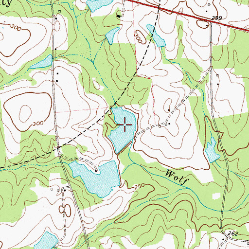 Topographic Map of Johnson Lake, GA