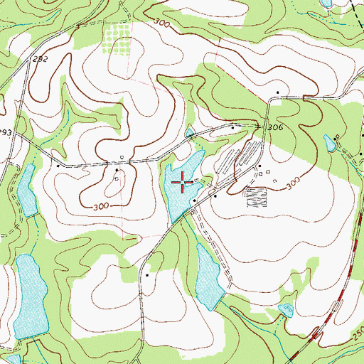 Topographic Map of Whitefield Lake, GA