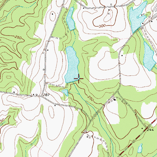 Topographic Map of Coleman Lake Dam, GA