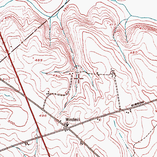 Topographic Map of Huber Lake, GA