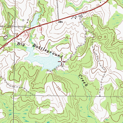 Topographic Map of Whittmer Pond Dam, GA