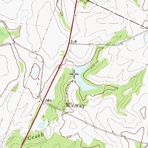 Topographic Map of Stanley Lake Dam, GA