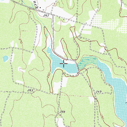 Topographic Map of Lower Wheatley Lake, GA