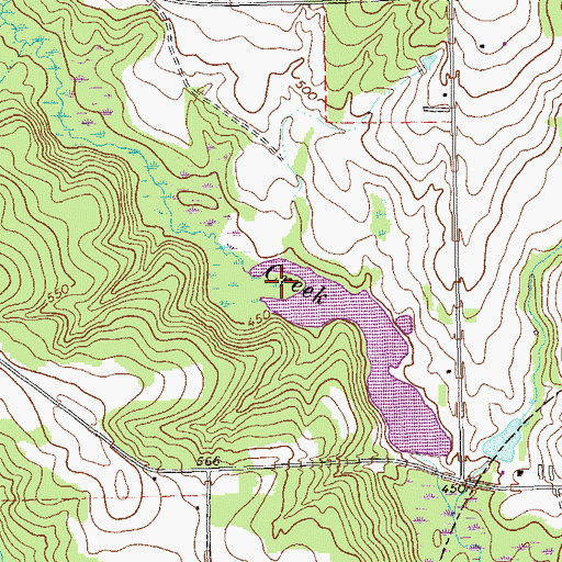 Topographic Map of Chapman Lake, GA