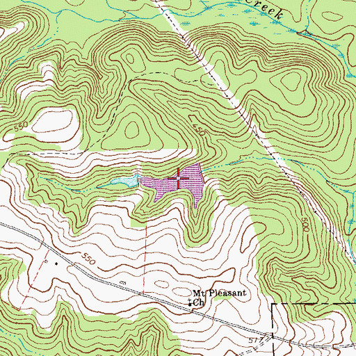Topographic Map of Miller Lake, GA
