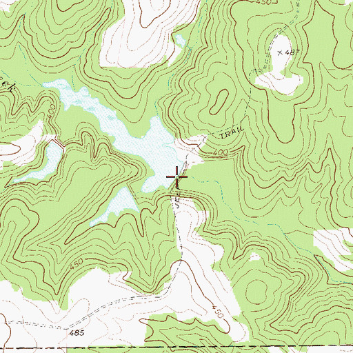 Topographic Map of Wohlwender Lake Dam, GA